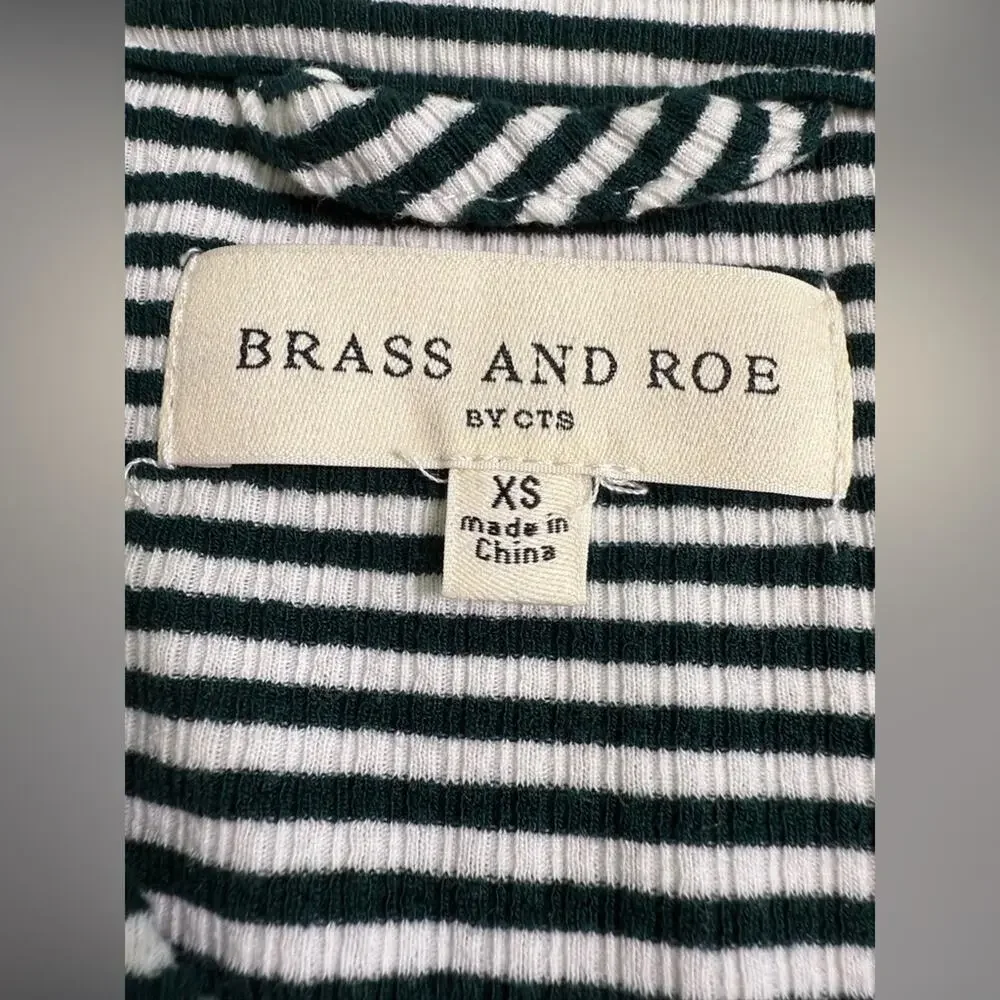 Called to Surf Brass And Roe Striped Pajama Lounge Jumpsuit Green Size XS